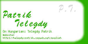 patrik telegdy business card